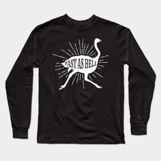 Fast As Hell Safari Ostrich Long Sleeve T-Shirt